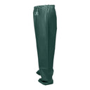 Pantalon de pluie PVC souple vert PROS Wear modèle 112, soudure haute fréquence - vue de profil.