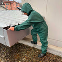 Combinaison de pluie cirée imperméable vert foncé, Made in Europe