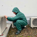 Combinaison de pluie cirée imperméable vert foncé, Made in Europe