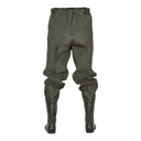 Pantalon waders PROS Wear modèle SP03, soulignant la taille élastiquée avec passants de ceinture - vue de dos.