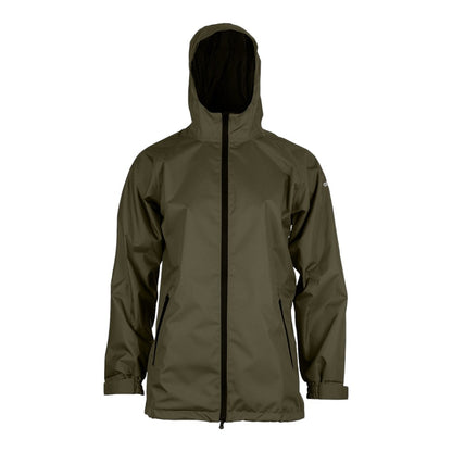 Veste de pluie imperméable et respirante olive foncé, Made in Europe