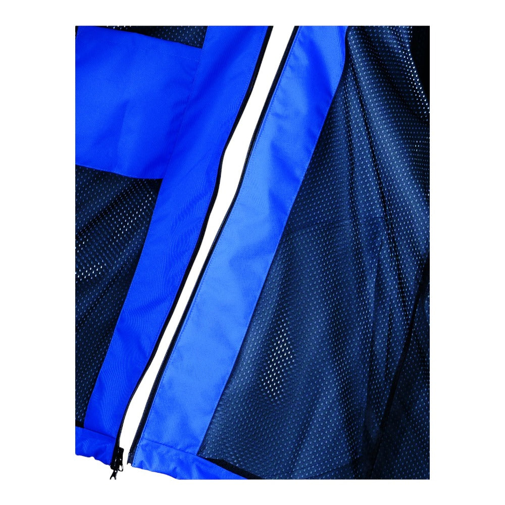 Veste de pluie imperméable et respirante bleu électrique, Made in Europe