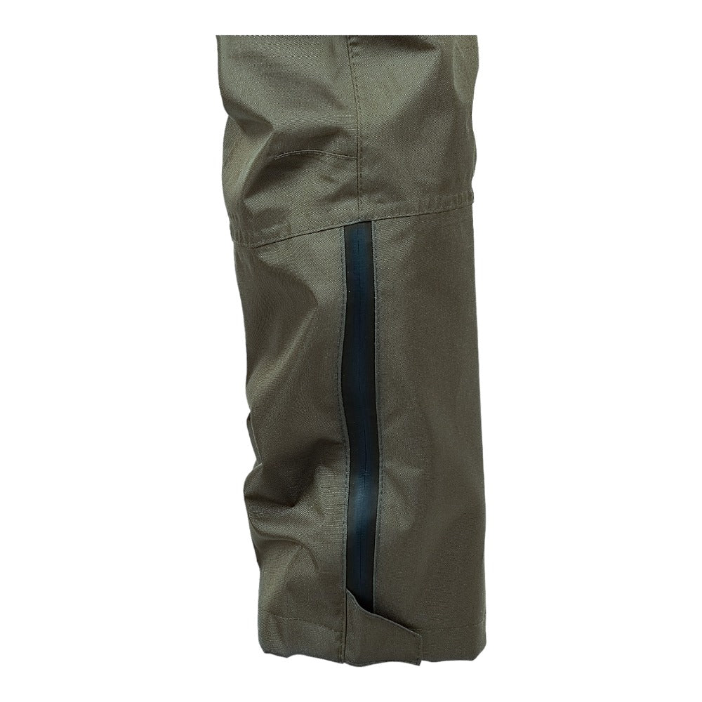 Pantalon de pluie imperméable et respirant olive foncé, Made in Europe