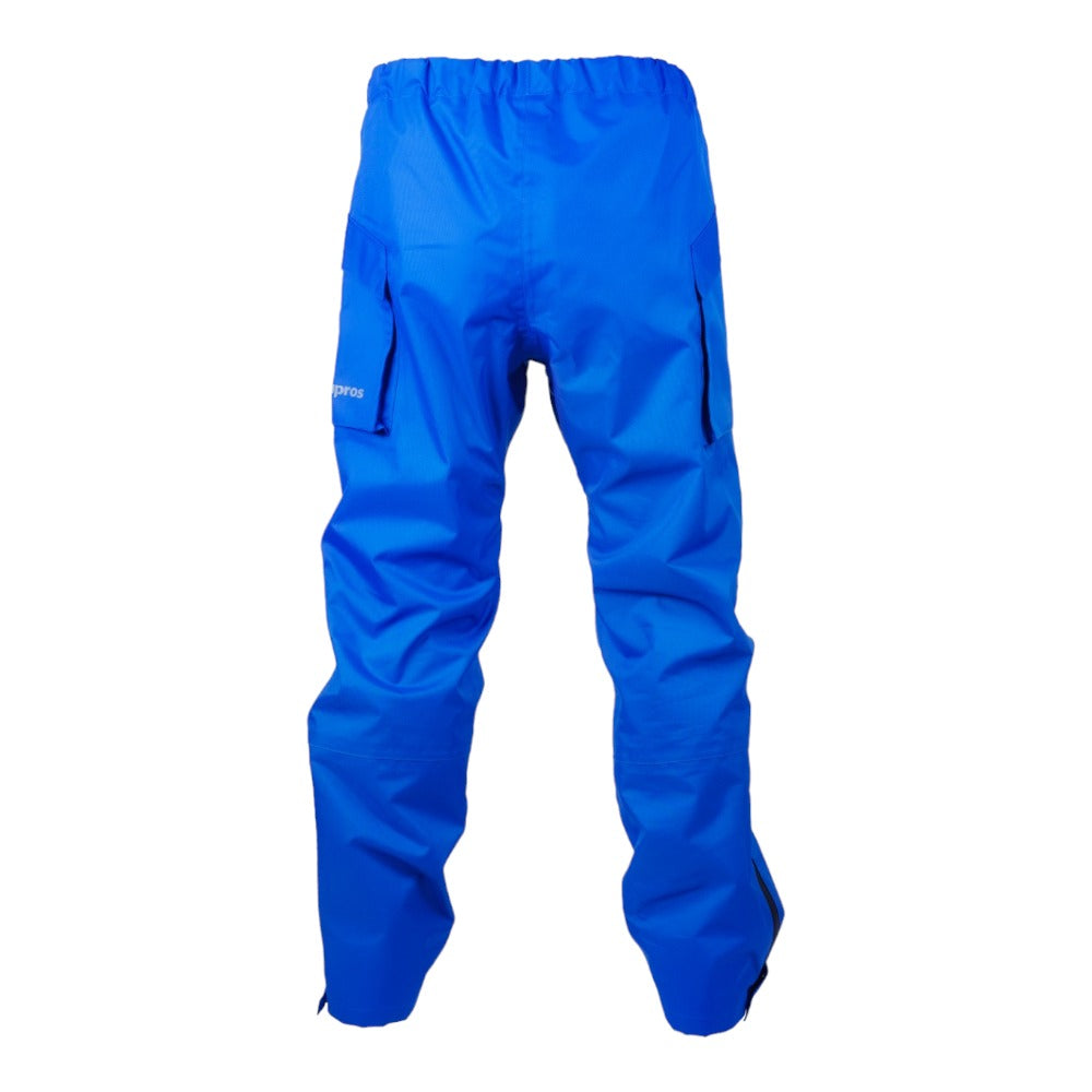 Pantalon de pluie imperméable et respirant bleu électrique, Made in Europe