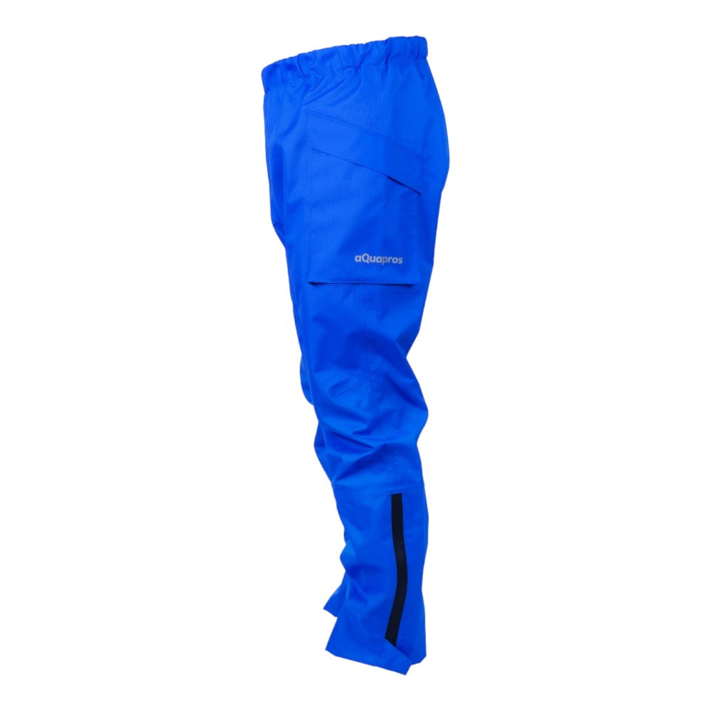 Pantalon de pluie imperméable et respirant bleu électrique, Made in Europe