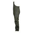 Cotte a bretelles imperméable et respirante modele 298 olive fonce PROS Wear protection integrale en membrane certifié EN 343 pour le travail extérieur - vue de profil