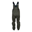 Cotte a bretelles imperméable et respirante modele 298 olive fonce PROS Wear protection integrale en membrane certifié EN 343 pour le travail extérieur - vue de dos