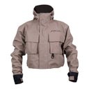 Veste de wading respirante PROS Wear modèle 444/AIR avec capuche rabattue - vue de face.