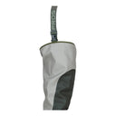 Cuissarde étanche PROS Wear modèle WRP02 illustrant l'épaisseur des renforts de genoux et le détail de la sangle de fixation ceinture - vue de profil.