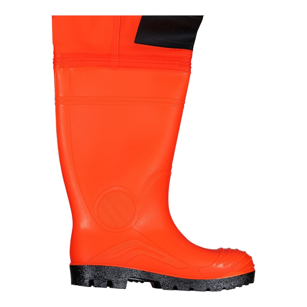 Fluo-Sicherheits-Oberschenkelstiefel mit Knieverstärkungen