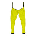 Cuissardes professionnelles haute visibilité PROS Wear WRM02/FLUO, illustrant l'étanchéité totale et la signalisation maximale - vue de dos.