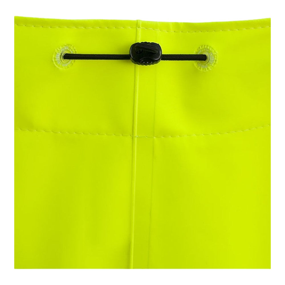 Fluorescent safety waders with knee reinforcements