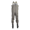 Waders professionnel respirant PROS Wear SB04/AIR-CARP, illustrant le croisement des bretelles élastiques et la protection haute du dos - vue de dos.