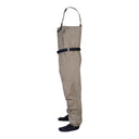 Waders respirant SB04/NEO montrant la coupe ajustée du textile technique multicouche et l'ergonomie du chausson néoprène intégré - vue de profil.