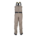 Waders professionnel respirant PROS Wear SB04/NEO, illustrant le maintien des bretelles croisées et la ceinture de sécurité anti-immersion - vue de dos.