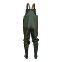 Waders certifié usage intensif PROS Wear modèle SB01/D pour femme, montrant la coupe arrière ergonomique et le croisement des bretelles - vue de dos.