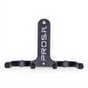 Support mural pour une paire de bottes, cuissardes et waders PROS Wear noir en acier noir - vue de face