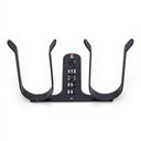 Support mural pour une paire de bottes, cuissardes et waders PROS Wear noir en acier noir - vue latérale