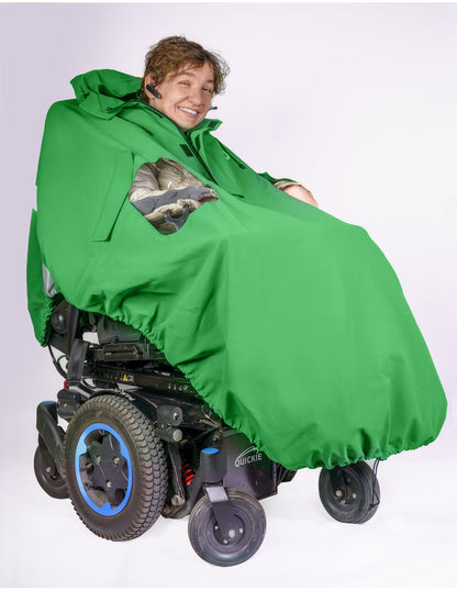 Rain cape for electric wheelchair